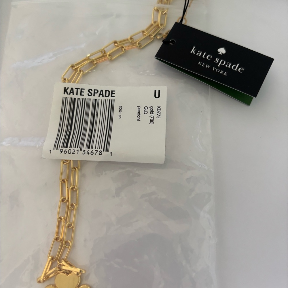 Kate Spade Gold Glove Charm Necklace 17” chain - Picture 7 of 7